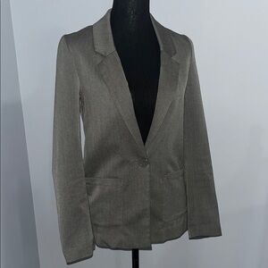 H&M Gray Blazer Tailored Fit Notched Lapels